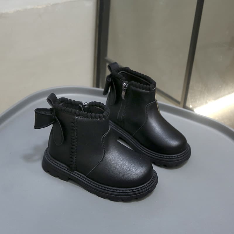 Girls Boots Autumn Winter Children Short Boots 2025 New Kids Shoes Wholesale Little Girl Shoes Bow Princess Boots
