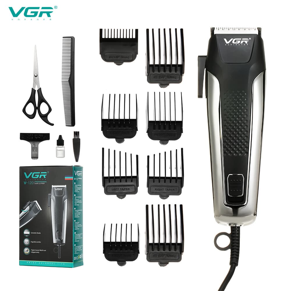 Vgr120 New Electric Clipper Ceramic Head Household Hair Clipper Hair Salon Special European Standard Hair Clipper Plug-In