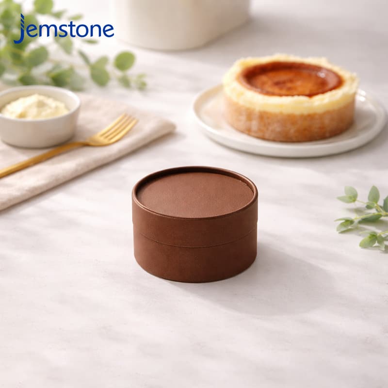 Cake Cup Cylindrical Paper Can Packaging Moisture-Proof Sealed Eco-Friendly Gift Box for Basque Cheesecake, High-Temperature Resistant and Oven-Safe
