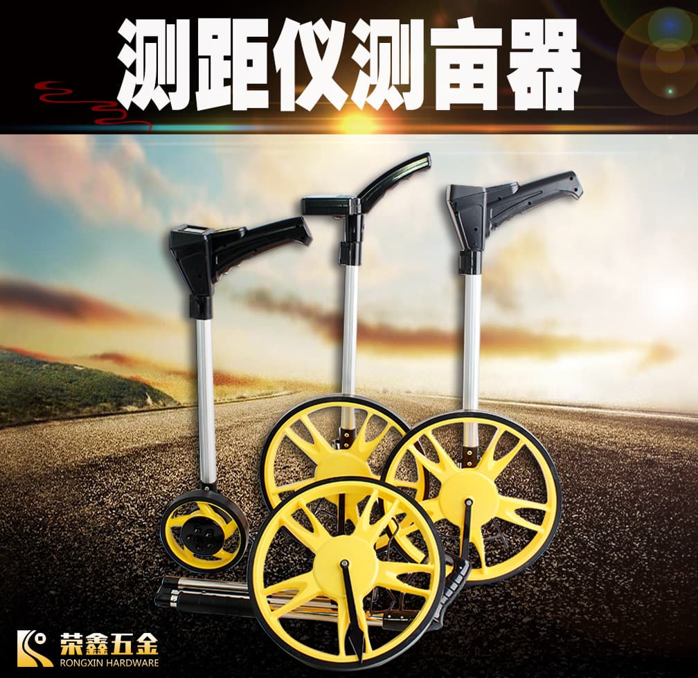 Hardware Measuring Tool Meter Counter Handheld Mechanical Distance Measuring Wheel Large/Small Digital Display Folding Push-Type Acreage Measurer Distance Wheel