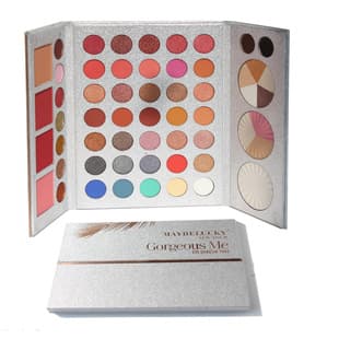 Cross-border Trade Eyeshadow Palette Set with Glitter, 3-Layer Foldable Multi-Color Highlighter Contour Palette and Blush All-in-One Makeup