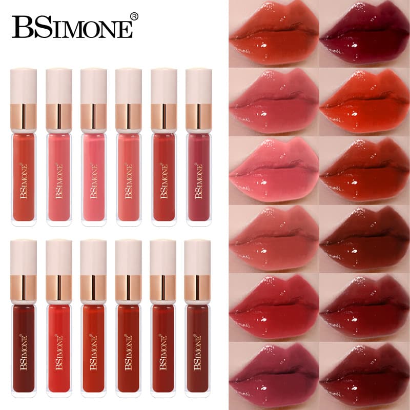 Wholesale Glossy Moisturizing Mirror Lip Gloss Set Luxurious Shine Easy Color Lip Gloss Lipstick Affordable