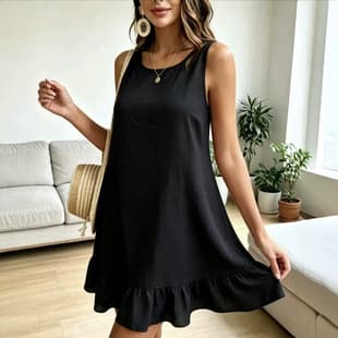 2026 Summer Autumn New Plus Size Women Loose Round Neck Sleeveless Dress Cross-border Plus Size Dress