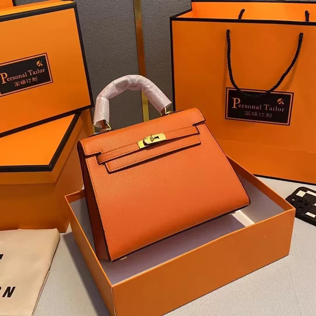 Genuine Leather 2nd Gen Mini Kelly Bag Women 2023 New Premium Light Luxury Bag Versatile Shoulder Crossbody Small Bag