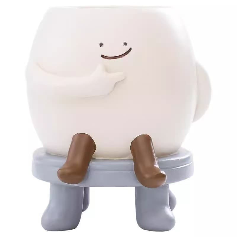 Cute Creative Cartoon Resin Succulent Planter Desktop Landscape Mini Flower Pot
