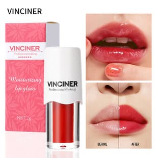 VINCINER Cross-border Supply Hot Selling Non-Stick Cup Lip Oil and Lip Cream, Moisturizing Plump Lip Gloss, Water-Glossy Lip Color Wholesale