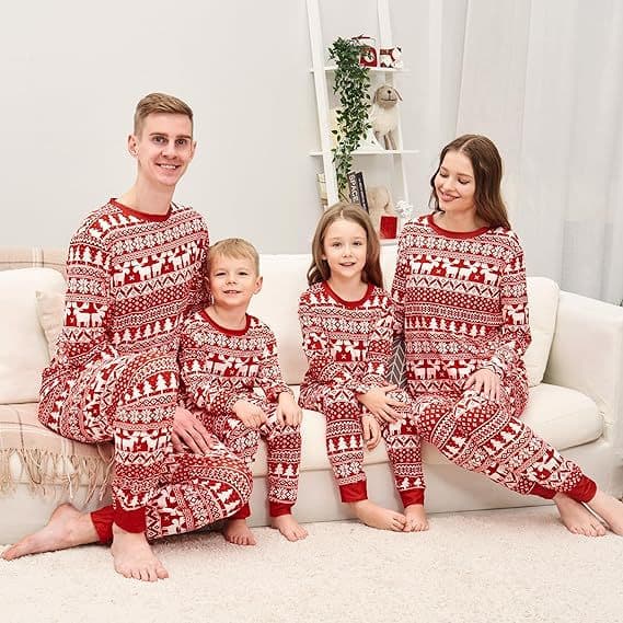 2025 Amazon Autumn Winter Christmas New Arrival Family Matching Home Set Pajamas
