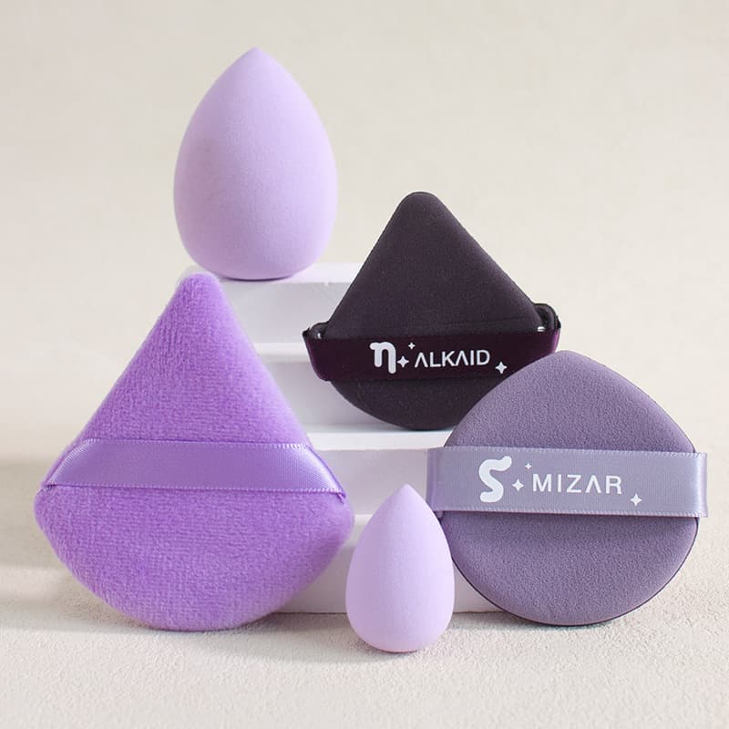Solid Color 5-Piece Puff Set Makeup Sponge Thumb Puff Cotton Puff Mini Puff Set Cross-Border Bestseller
