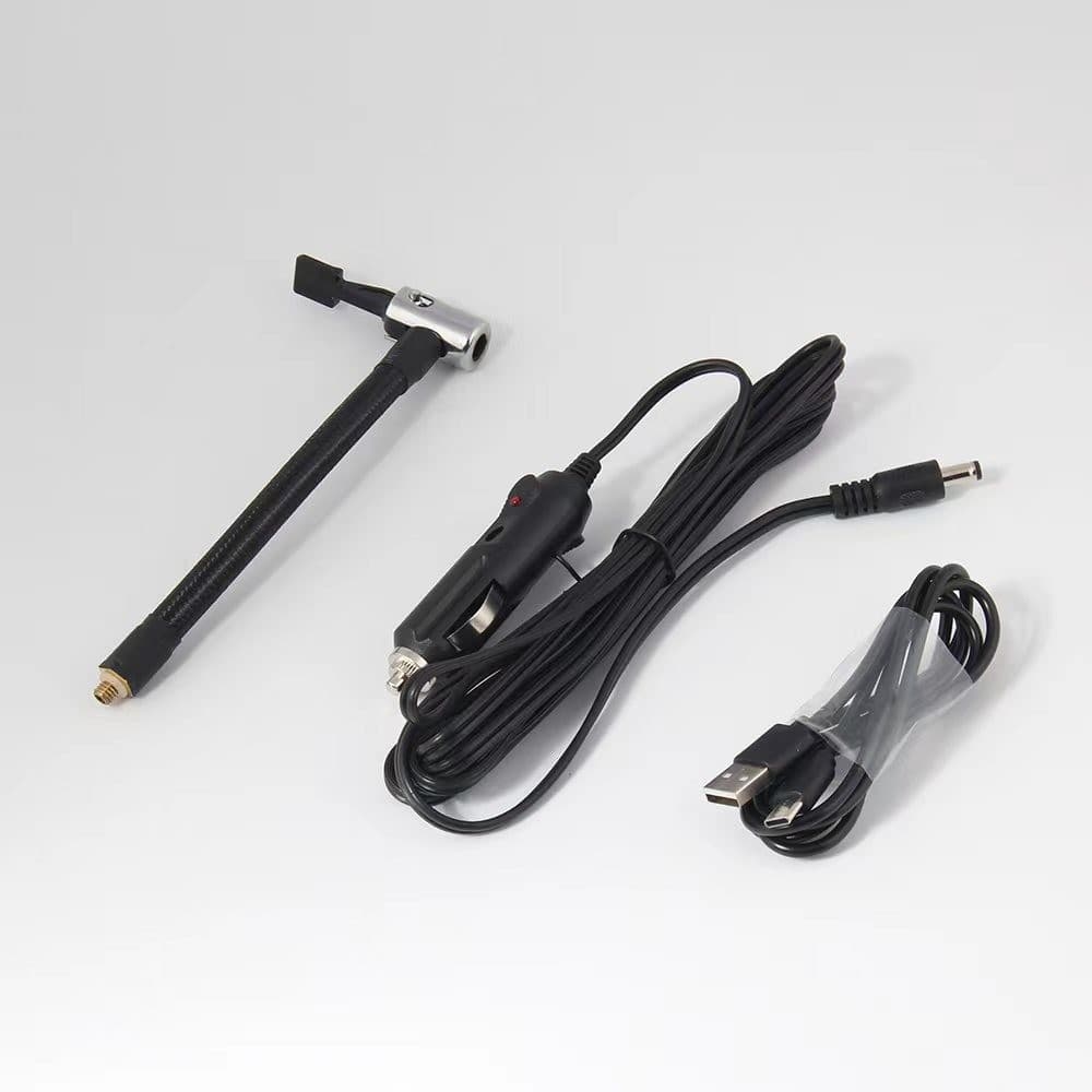 Car tire inflator hose motorcycle electric scooter inflation head air nozzle pressure gauge tire inflation rod inflation nozzle
