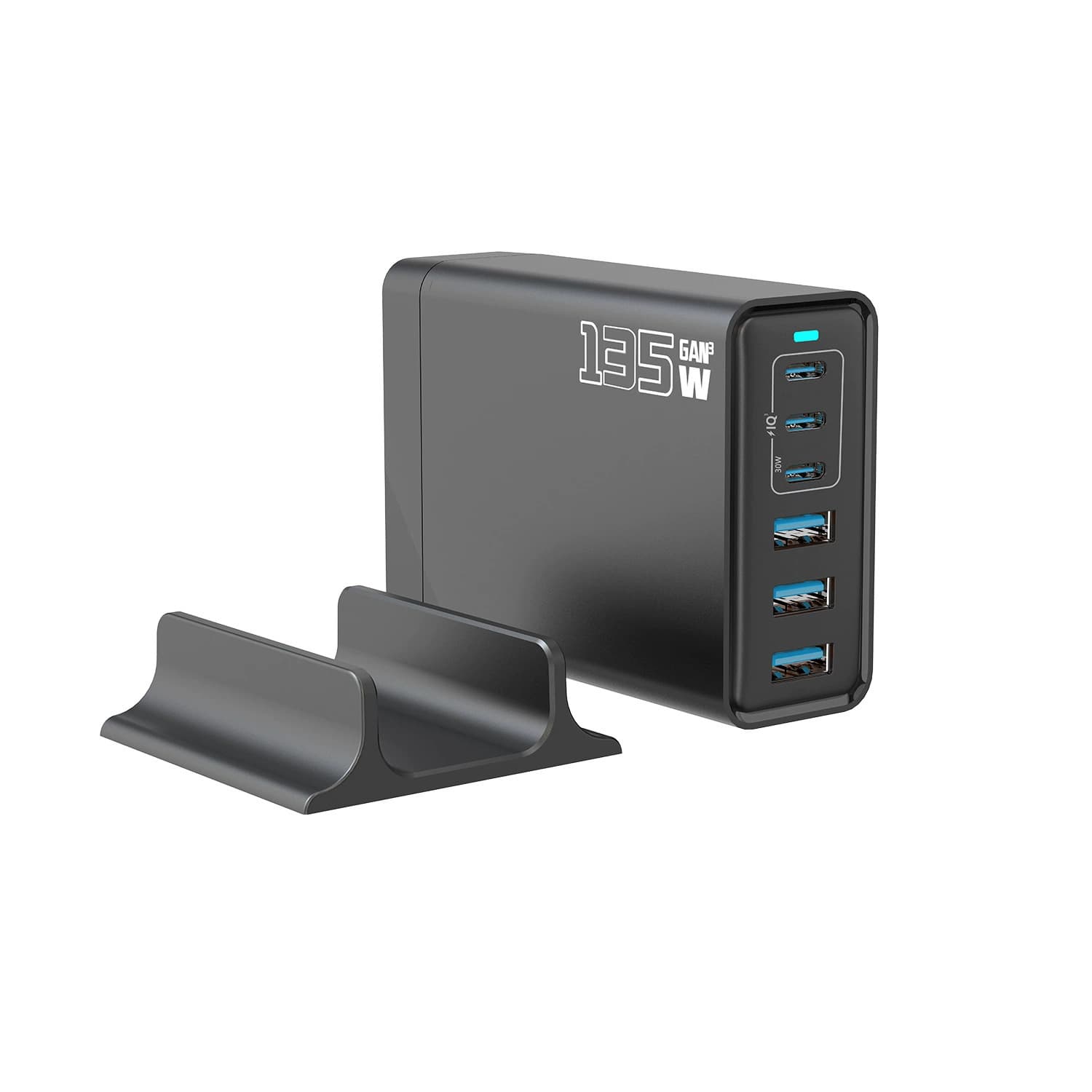 Cross-border Charger GaN PD 135W Fast Charging 100W 3C3A Laptop Multifunctional Desktop Charger