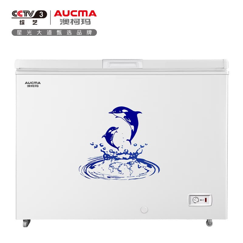 Aucma 323L Horizontal Freezer for Home and Commercial Use, Large Capacity with Convertible Refrigeration/Freezing