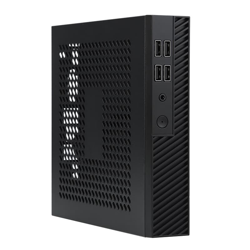 SKTC New DX01 Slim Half-Height Thin Mini-ITX Desktop Computer Mini Case, VESA Mountable