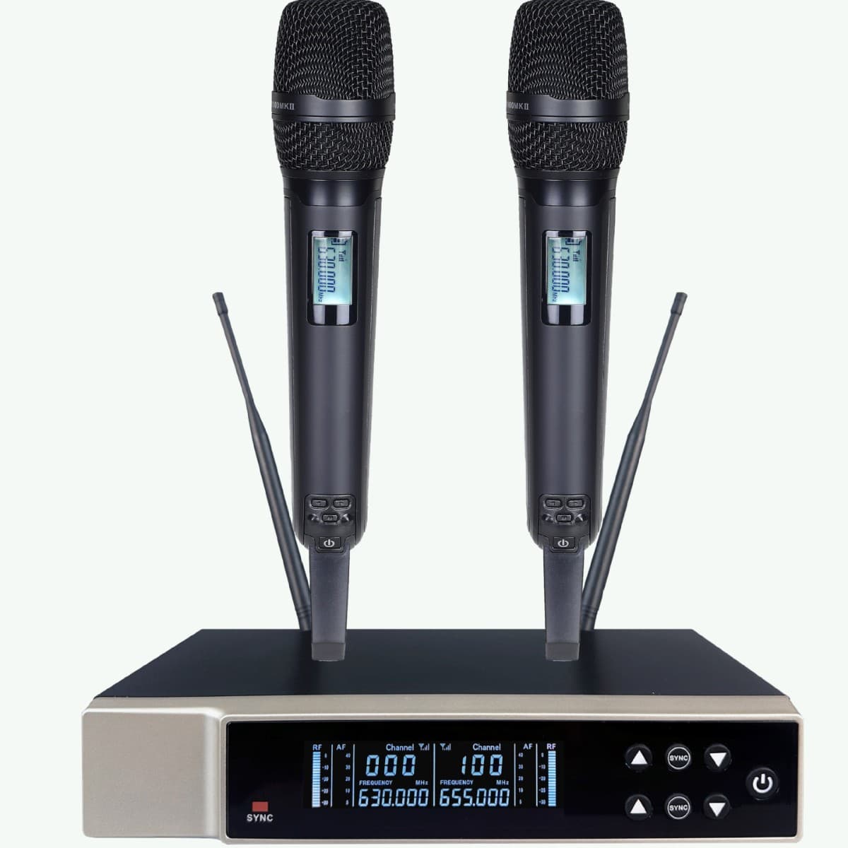 Handheld Wireless Dual-Mic Set, Two Handheld Wireless Microphones for Home Karaoke, Hot-Selling for Cross-Border E-Commerce