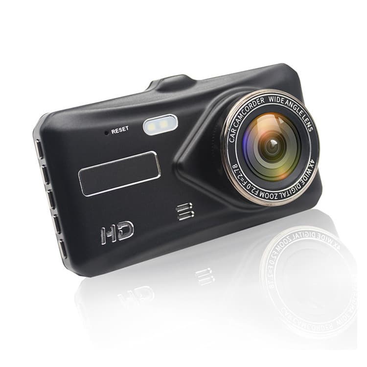 4-inch touch screen driving recorder 1080P front and rear dual recording zinc alloy shell hidden cross-mirror HD night vision