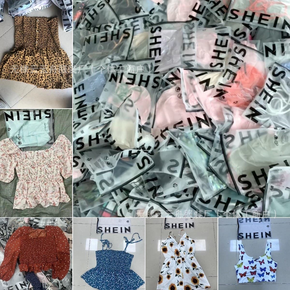 SHEIN Women's Mixed Style Clothing, Shein Tops for Women, Cross-Border Stock, Hot Girl Style, Low Price Factory Direct
