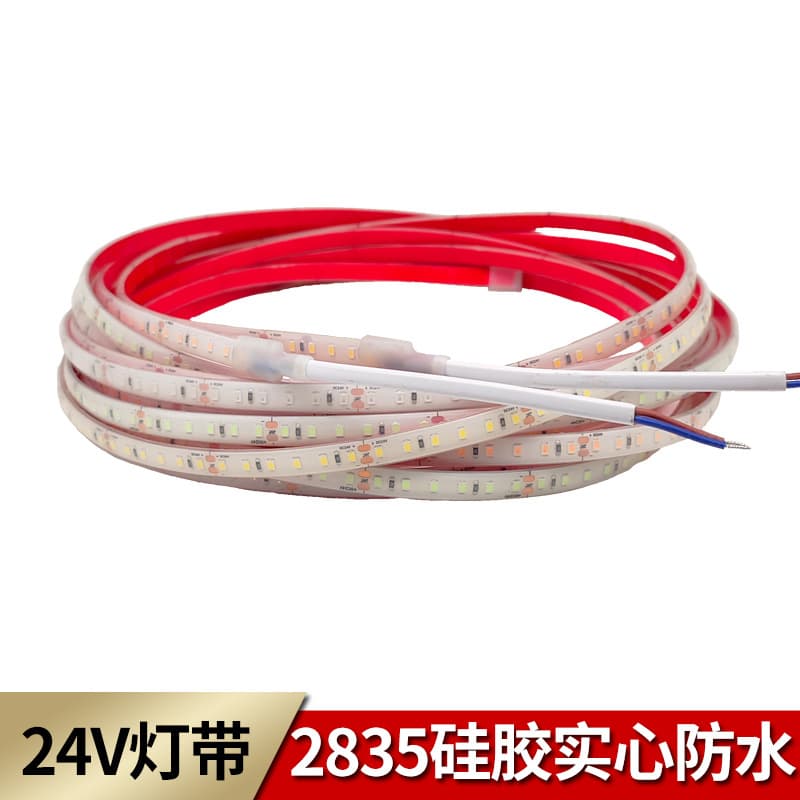 24V LED Strip 12V 2835 High Brightness 120 LEDs Solid Silicone Waterproof Aquarium Deep Water Fish Tank Lighting Ocean Light Bar