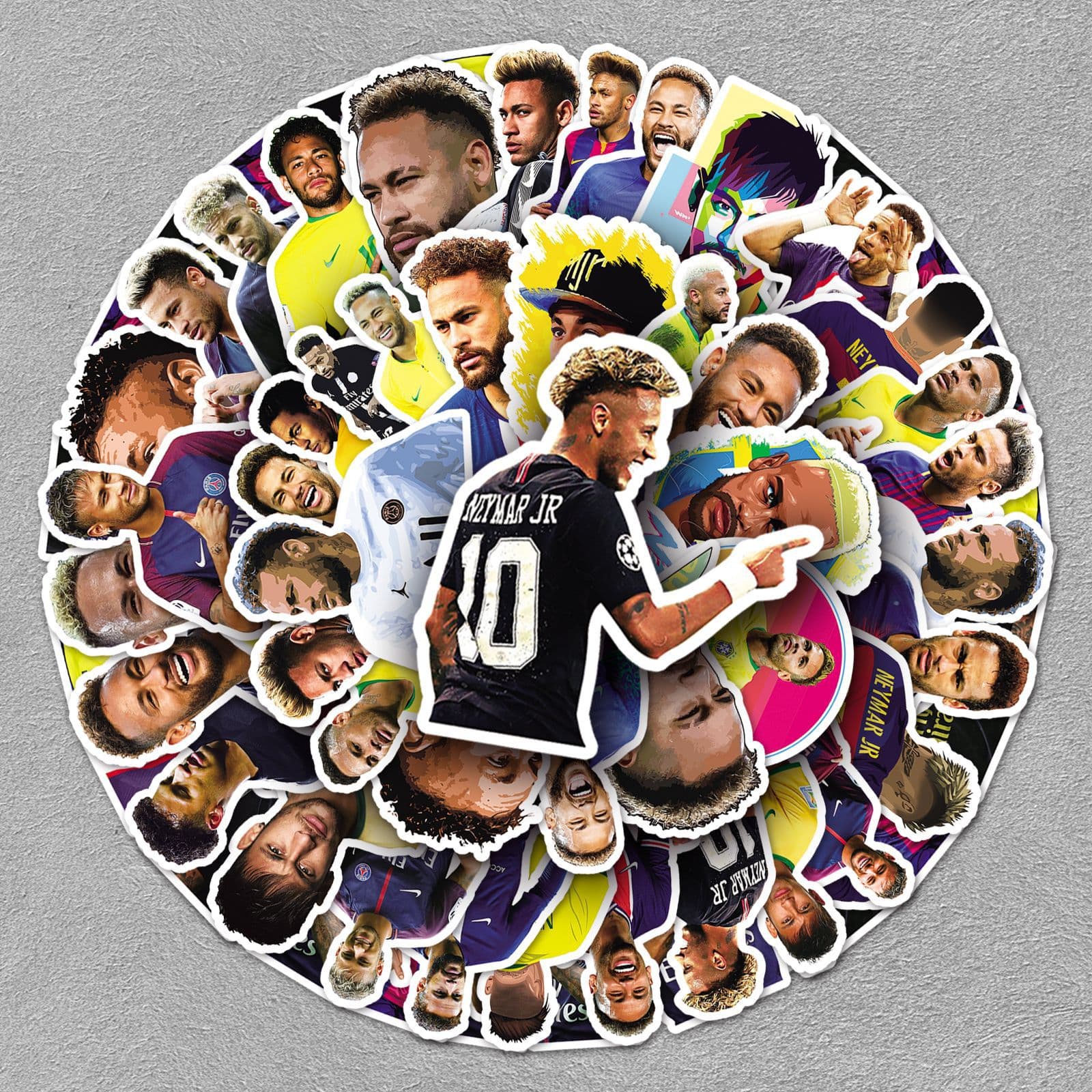 Neymar Football Star Stickers 50 Pcs Waterproof Decorations for Computer Mobile Scrapbooking Books Cute Style Sports Themed
