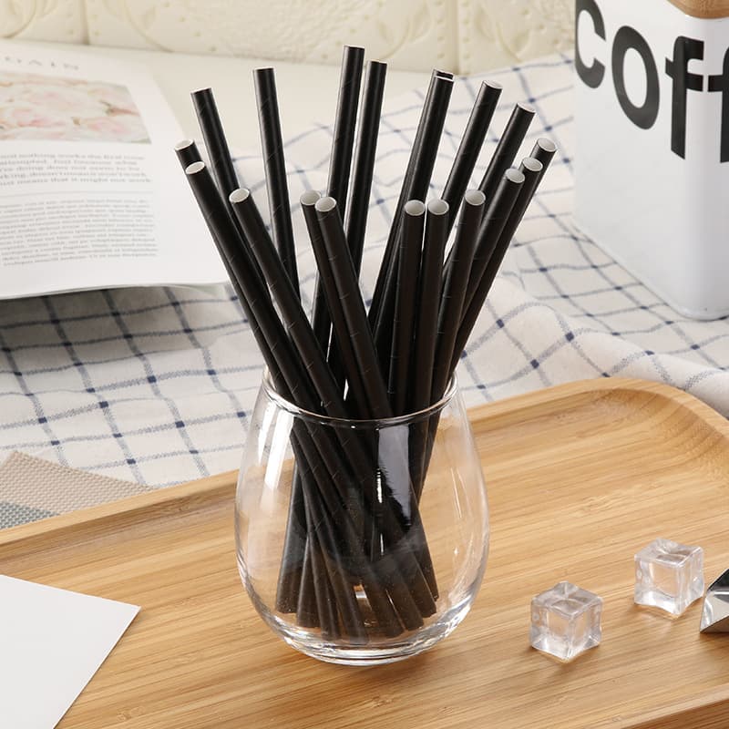 Paper straws paper straws black straws disposable bar straws coffee drink straws 100 pieces