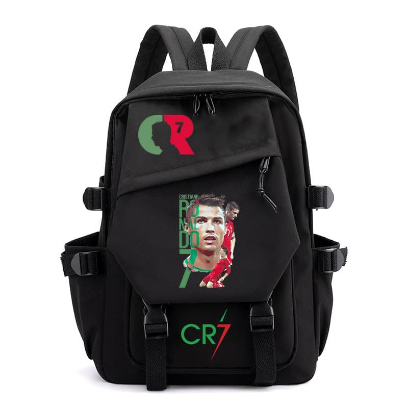 Amazon New Football Star Cristiano Ronaldo CR7 Print Backpack Outdoor Casual Double Shoulder Bag