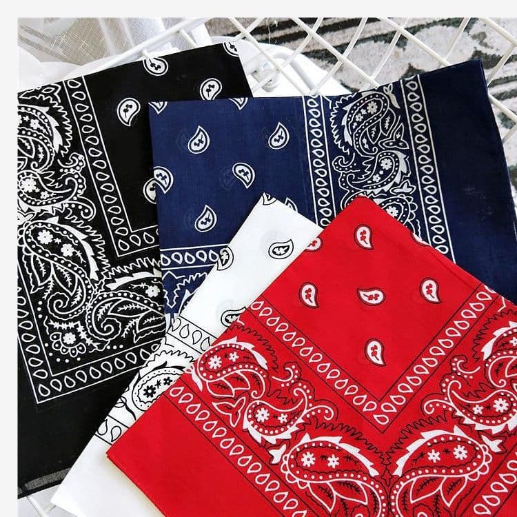 Paisley square scarf, Korean style, retro hip-hop, trendy headband for men and women, Instagram-worthy, versatile street style headscarf.