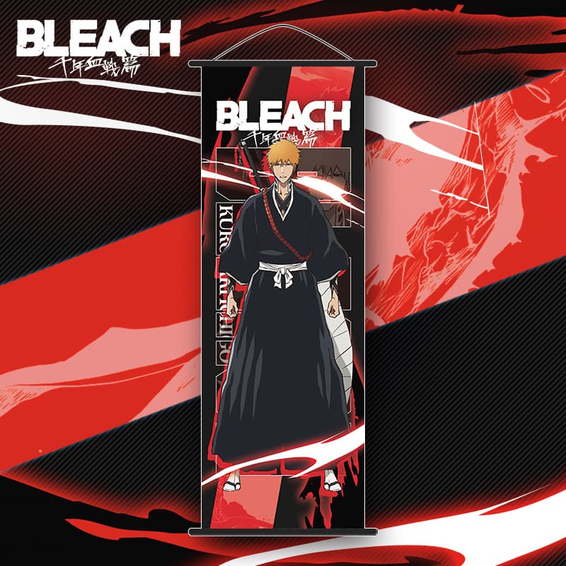 BLEACH: Thousand-Year Blood War Wall Scroll - Ichigo, Rukia, Byakuya Anime Poster (Drop Shipping)