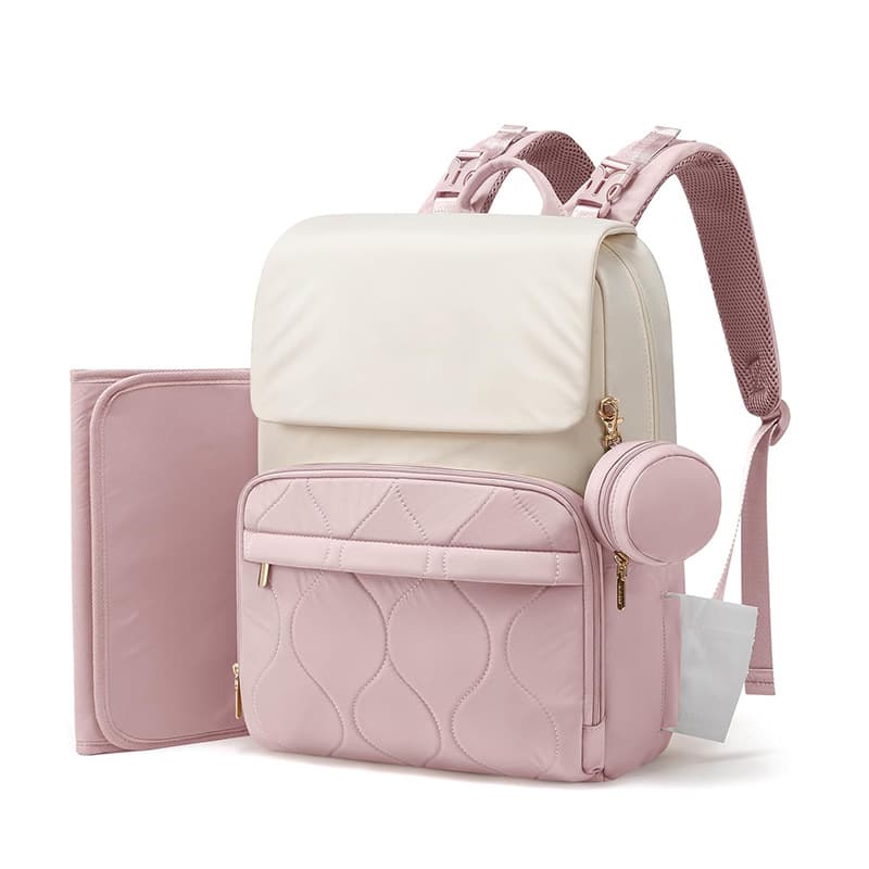 Amazon New Diaper Bag Mommy Backpack Fashion Portable Baby Travel Bag with Changing Pad Pacifier Bag