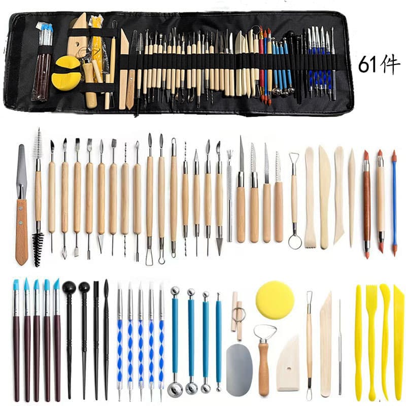 Cross-border clay, plastic, wood, and polymer clay sculpting tools and supplies for modeling, manufacturer soft clay pottery