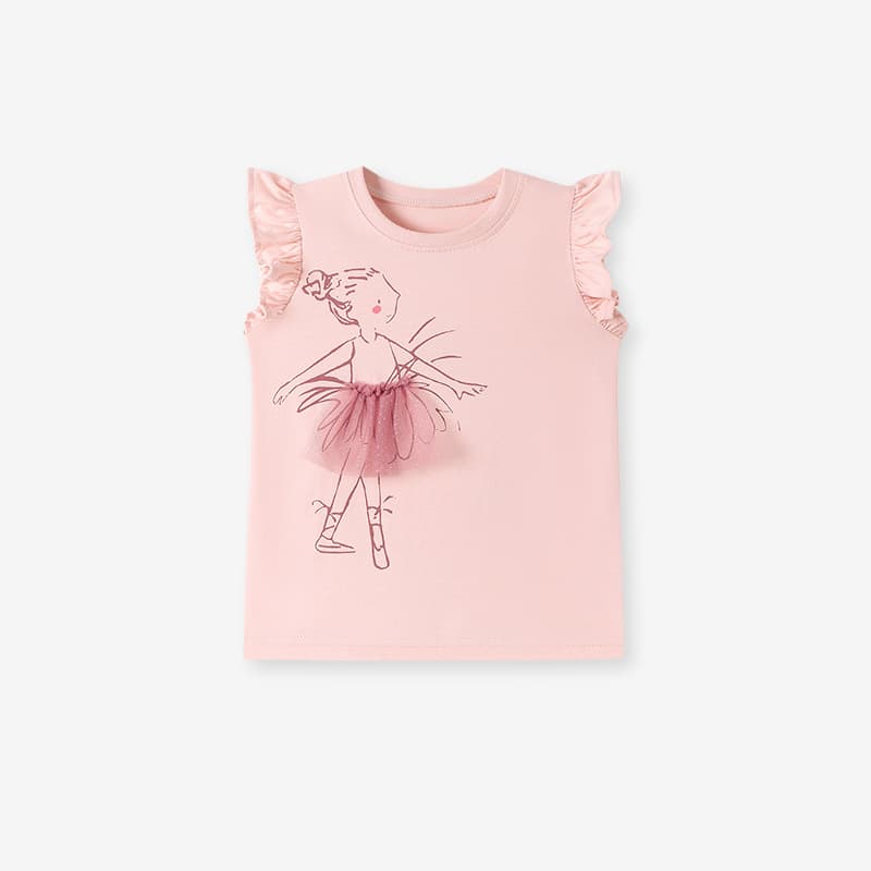 Little Maven Summer New Children's T-shirt, European and American style 3D pattern children's top, pure cotton girls' T-shirt