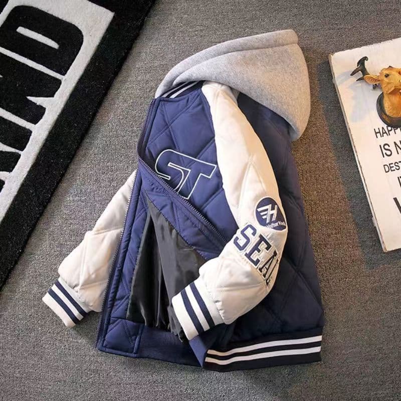 Boys' Quilted Jacket Autumn/Winter Thickened Baseball Style Cotton Coat Thin Cotton Kids' Cotton Wear 2026 New Arrival