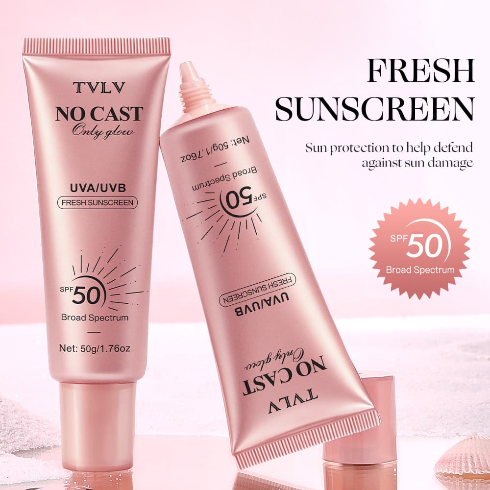 TVLV-6055# Refreshing Protective Cream SPF50+ UVB Sun Protection Moisturizing Non-Greasy Sunscreen Lotion