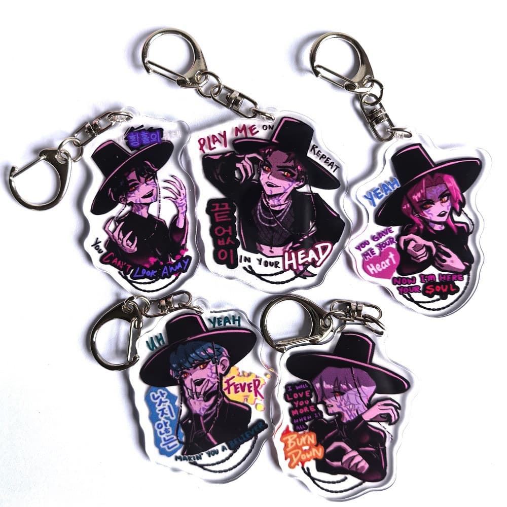 Witch Hunter Anime Acrylic Keychain Anime Girl Keychain Backpack Student Gift