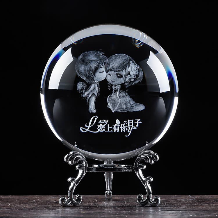 Crystal Ball Ornament White Transparent Crystal Ball Office Ornament Fish Tank Decoration Crystal Craft Factory Wholesale
