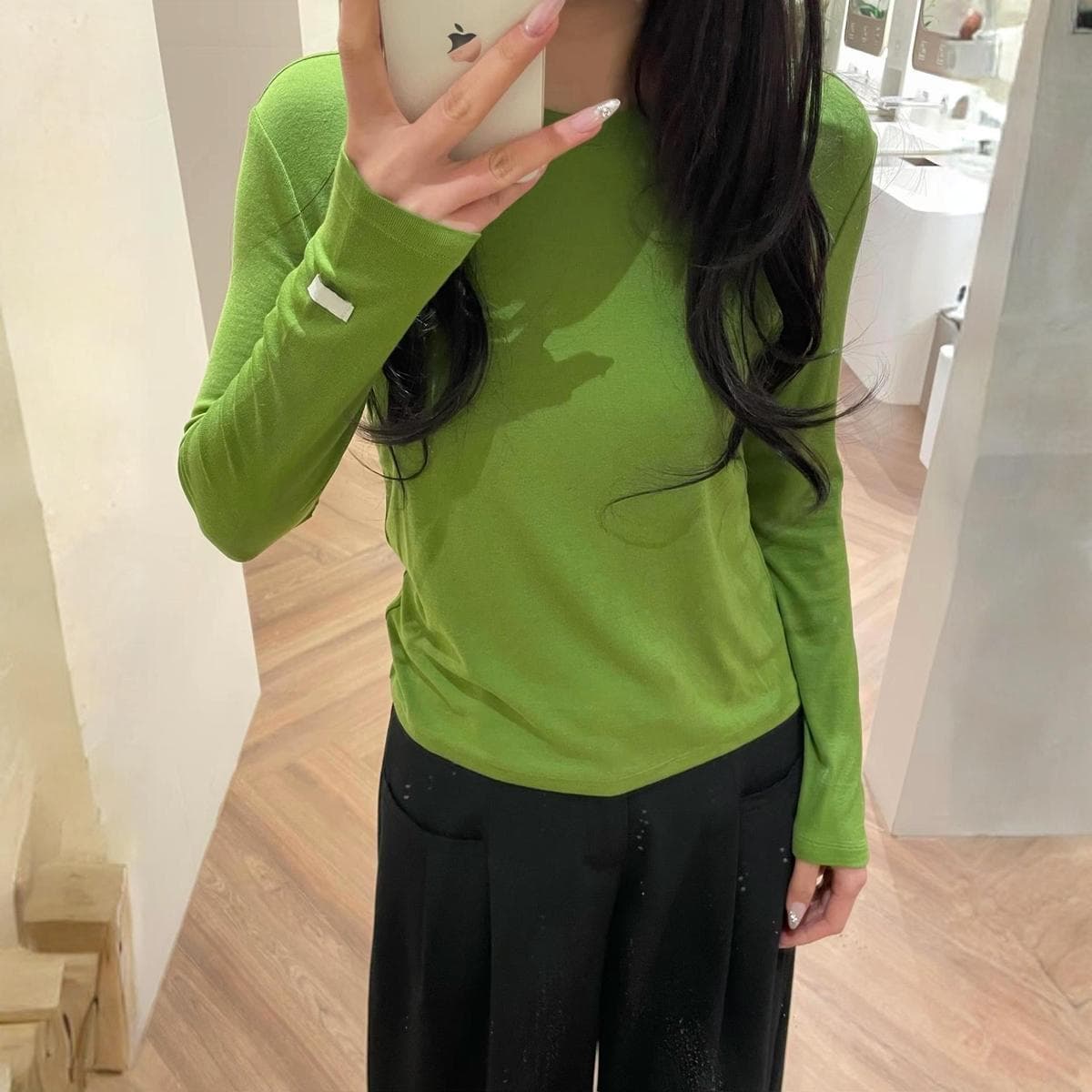 Shenzhen Nanyou high-end goods ~ huge white ~ green modal cotton soft and waxy inner skin-friendly bottoming shirt T-shirt for women