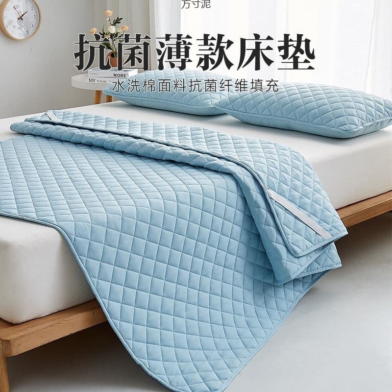 All-Season Bed Mattress Pad Thin Soft Machine Washable Protective Pad Single/Double Home Fitted Sheet Factory Wholesale
