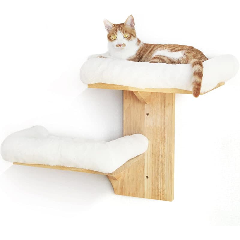 Wooden Cat Wall Mounted Cat Bed, Cat Climbing Shelf, Aerial Walkway Cat Jump Platform, Pet Supplies, Floating Cat Bed