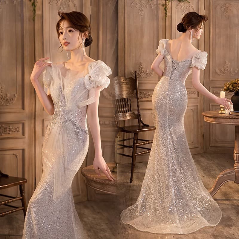 Mermaid Evening Gown for Birthday Party, Art Exam Performance, Adult Ceremony, High-End Artistic Sense