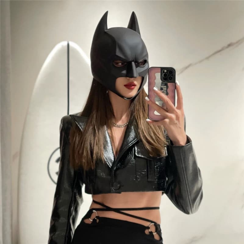 Cross-border cosplay headgear live broadcast mask Douyin handsome Halloween bat costume male props full face Batman