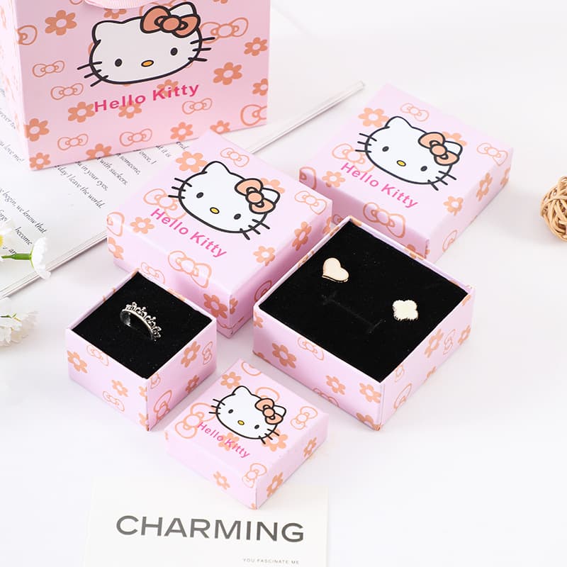 Cartoon Hello Kitty jewelry box, premium and exquisite gift box for necklaces, rings, and other accessories