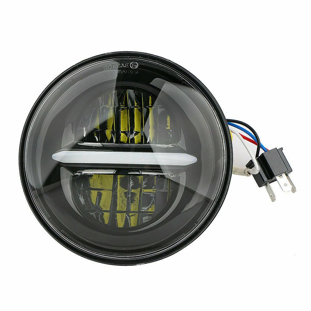 Factory Direct 7 Inch Car LED Headlight Harley Motorcycle Spotlight Angel Eyes Daytime Running Light Wrangler Car Light
