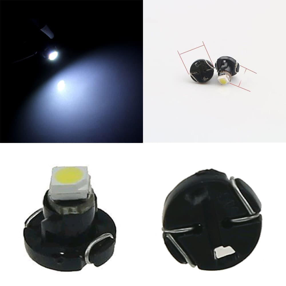 Car LED Light Instrument Lamp T3 1210 1SMD Motorcycle LED Bulb T4.2 T4.7 12V White