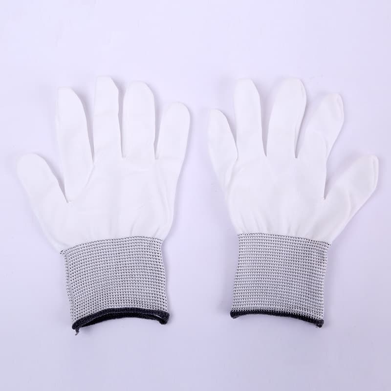 Factory wholesale adhesive-coated anti-slip work gloves, nylon beaded gloves, thickened for dry work and wear-resistant.