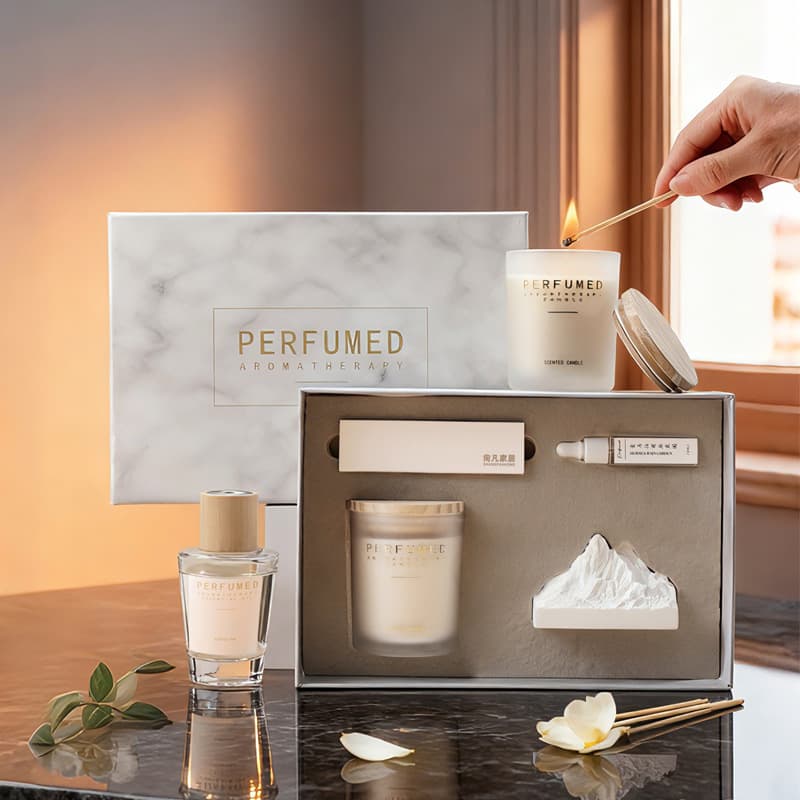 Luxury Aromatherapy Candle Gift Set Bedroom Atmosphere Diffuser Home Fragrance Goddess Day Souvenir Handmade Soy Wax Cup Shape