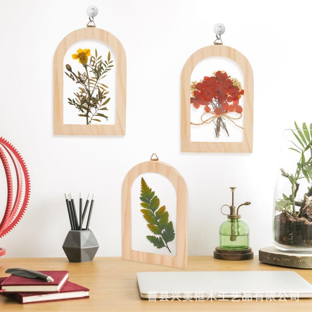 Bohemian curved wooden photo frame arched postcard frame living room wall display background wall decorative picture frame