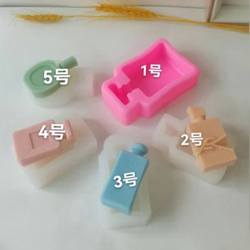 New 3D Perfume Bottle Liquid Silicone Mold Cake Decoration Fondant Mold Aromatherapy Candle Baking Mold