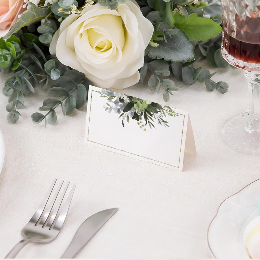 Factory Ready Stock Watercolor Message Card Plant Eye-friendly Green Student Table Card Handwritten Spring Student Special