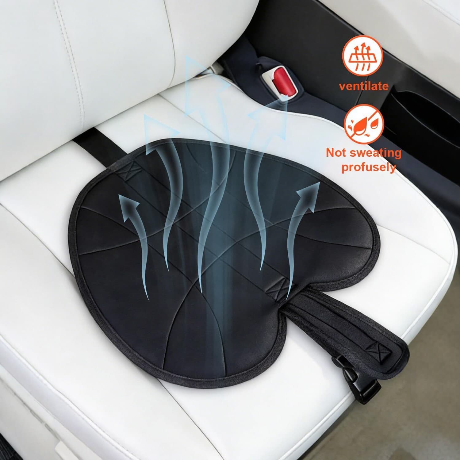 Pregnancy Car Seat Cushion Cover with Adjustable Strap for Belly Support and Friction Reduction