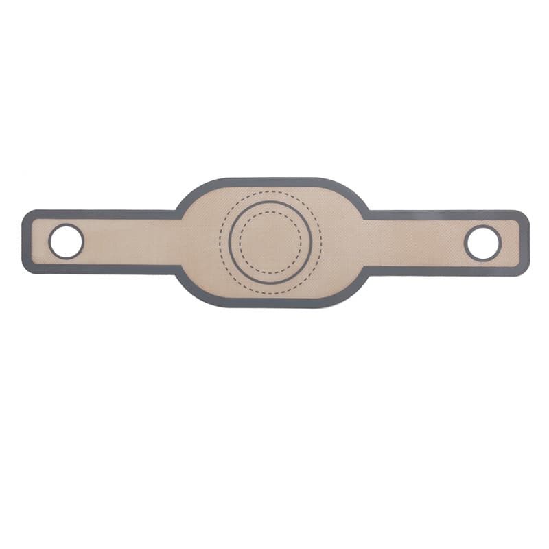 Cross-border long-handled silicone baking mat with double handles, suitable for air fryers, dough transfer, and Dutch ovens.