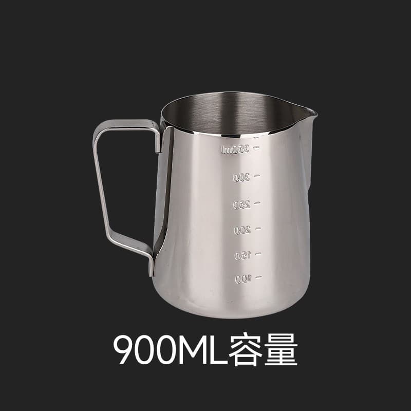 Food Grade 304 Latte Art Measuring Cup, Thai-Style Latte Art Cup with Spout, Coffee and Milk Tea Tool