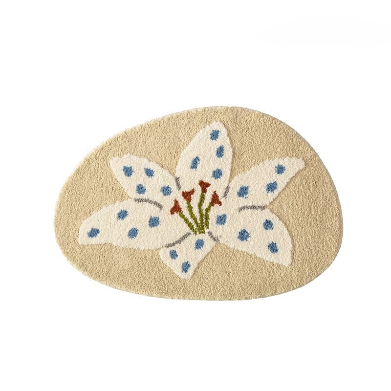 Cross-border delivery imitation cashmere cute and interesting special-shaped soundproofing and cooling floor mats small fresh girl's bedroom decorative carpet