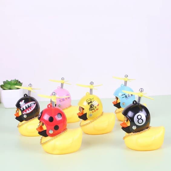 Cross-Border Three-Level Head Car Yellow Duck Ornament TikTok Social Duck Motorcycle Bicycle Windproof Duck Creative Decoration